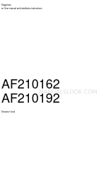 Gaggenau AF210162 User Manual And Installation Instructions