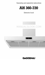 Gaggenau AH 360-720 Operating And Assembly Instructions Manual