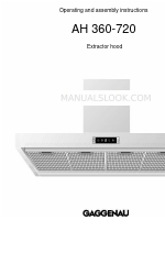 Gaggenau AH 360-720 Operating And Assembly Instructions Manual