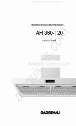 Gaggenau AH360120 Operating And Assembly Instruction Manual