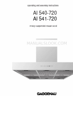 Gaggenau AI 540-720 Operating And Assembly Instructions Manual