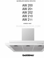 Gaggenau AW 201 Operating And Assembly Instructions Manual