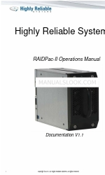 Hi-Rely RAIDPac-II Manual de instrucciones