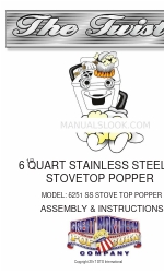 Great Northern Popcorn 6251 SS TWISTER STOVE TOP POPPER Instrucciones de montaje