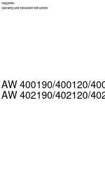 Gaggenau AW 400190 Operating And Installation Instructions