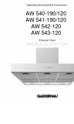 Gaggenau AW 541-190/120 Operating And Assembly Instructions Manual