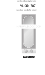 Gaggenau VL 051-707 Manuel d'utilisation et d'assemblage