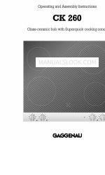 Gaggenau CK 260 Manual de instrucciones de funcionamiento y montaje