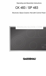 Gaggenau CK 483 Kullanım ve Montaj Talimatları Kılavuzu