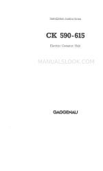 Gaggenau CK 590-615 Installationsanleitung Handbuch