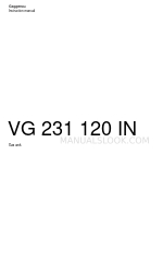 Gaggenau VG 231 120 IN Instruction Manual