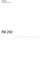 Gaggenau RB 292 Operating Instructions Manual