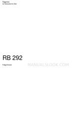 Gaggenau RB 292 Instructions For Use Manual