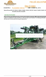 GREAT PLAINS 8315DVN Field Adjustment Manual