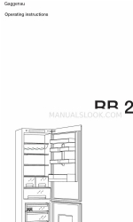 Gaggenau RB272353S Operating Instructions Manual