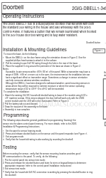 2gig Technologies 2GIG-DBELL-345 Operating Instructions