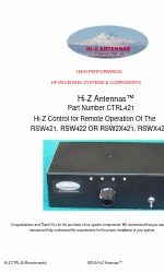 Hi-Z Antennas CTRL421 Manuel