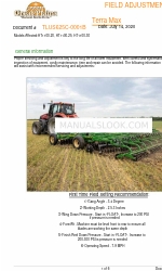 GREAT PLAINS Terra Max HT1100-20 Field Adjustment Manual