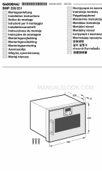 Gaggenau BMP 250 Руководство по установке