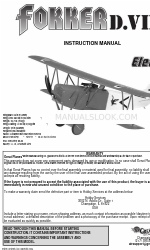 GREAT PLANES Fokker D.VII ARF ElectriFly Manual de instrucciones