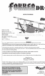 GREAT PLANES fokker DR-1 Manual de instrucciones