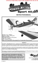 GREAT PLANES Slow Poke Sport .40 Manual de instrucciones