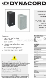 Dynacord VL 62W Spezifikationen von Architekten und Ingenieuren