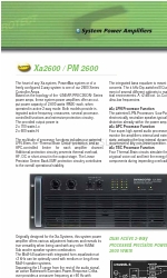 Dynacord Xa2600 Brochure & Specs