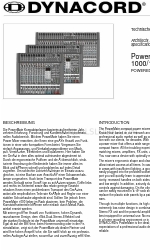 Dynacord Power Mixer PowerMate 1600 Specyfikacje