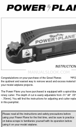 GREAT PLANES Power Plane Manuale di istruzioni