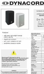 Dynacord D 8 Especificaciones