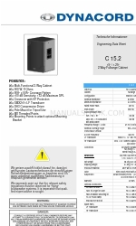 Dynacord C 15.2 - Ficha de datos