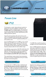 Dynacord Forum Line F120 Folleto y especificaciones