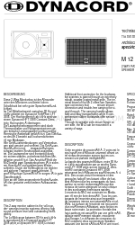 Dynacord M 12 Технічні характеристики