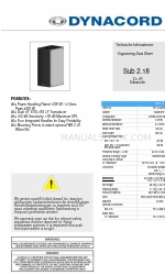 Dynacord SUB 2.18 - 데이터시트