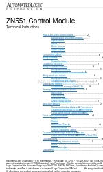 Automated Logic ZN551 Technische instructies