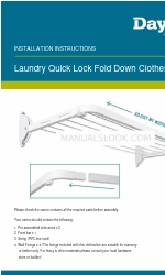 DAYTEK Laundry Quick Lock Fold Down Clothesline Instructions d'installation