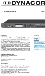 Dynacord DMM 4650 Teknik Bilgiler