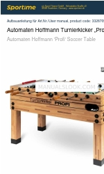 Automaten Hoffmann Profi Soccer Table 3328705 ユーザーマニュアル