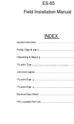 Celec ES-65 Manual de instalação