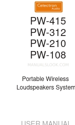 Celectron Audio PW-108 Manual del usuario