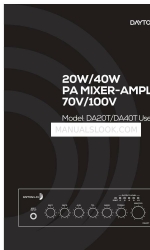 DaytonAudio DA40T Manuale d'uso