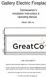 GreatCo Gallery GBL-44 Istruzioni per l'installazione e manuale operativo