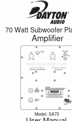 DaytonAudio SA70 Kullanıcı Kılavuzu