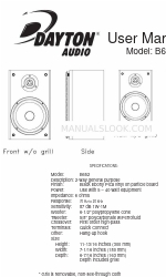 DaytonAudio B652 Manual do utilizador