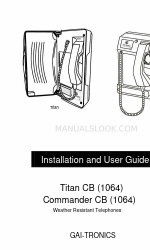 GAI-Tronics Commander CB Manuel d'installation et d'utilisation