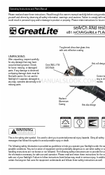 GreatLite EXPE81-E02 Instrucciones de funcionamiento y manual de piezas