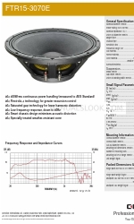 Celestion FTR Range FTR15-3070E Spécifications