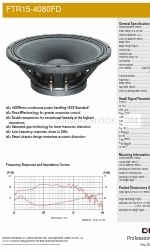 Celestion FTR Range FTR15-4080FD Especificaciones