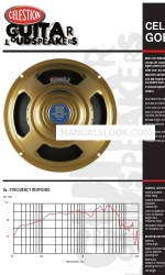 Celestion G12 ALNICO GOLD Specyfikacje